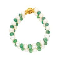 Sri Jagdamba Pearls Emerald Pearl Bracelet JPAPR-19-166
