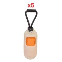 Zee dog Poop Bag Dispenser With Compostable Refill Glow In The Dark (Pack of 5)