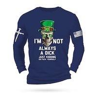 Skulls National Flag Black White Orange T shirt Tee Men's Graphic Cotton Shirt Vintage Basic Shirt Long Sleeve Comfortable Tee Sports Outdoor Holiday Spring Fall Fashion Designer Clothing S M L XL XXL Lightinthebox - thumbnail