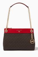 Small Susan Convertible Shoulder Bag in Logo Canvas & Leather - thumbnail