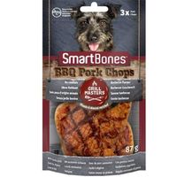 Smartbones Grill Masters Pork Chop 3St 8 BBQ Rawhide Free Chew Dog Treats - thumbnail
