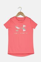 Kids Girls Tech Graphic Big Logo T-Shirt  Pink - thumbnail