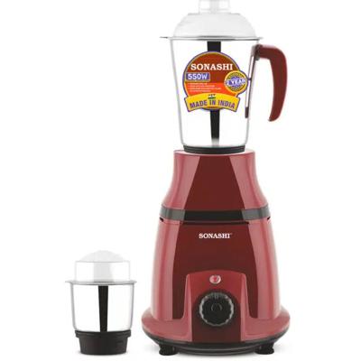 Sonashi 2 In 1 Mixer Grinder 600w Maroon - SB-196