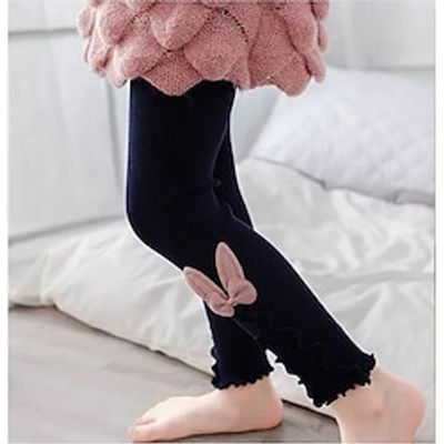 Toddler Girls' Leggings Solid Color Adorable School 3-7 Years Spring Black White Pink Lightinthebox