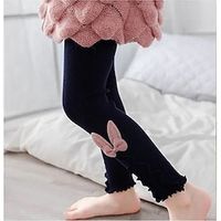 Toddler Girls' Leggings Solid Color Adorable School 3-7 Years Spring Black White Pink Lightinthebox - thumbnail