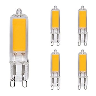 G9 LED Light Bulbs 2/4W 20/40W Halogen Equivalent 3000K Warm White/6000K White for Home Lighting Chandeliers Household Applications 5 Pcs miniinthebox