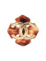 Chanel Pre-Owned 1994 CC clover brooch - GOLD