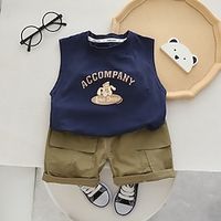 Boy Internet Celebrity Fashionable Clothing Children's Handsome Vest Summer Clothing Boys Summer Sleeveless Set Lightinthebox Boy Internet Celebrity Fashionable Clothing Children's Handsome Vest Summer Clothing Boys Summer Sleeveless Set Lightinthebox
