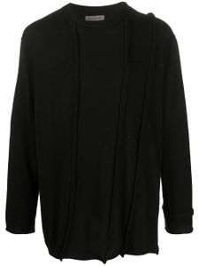 Yohji Yamamoto exposed-seam sweater - Black