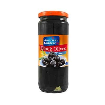 American Garden Black Olives Whole 450gm (717273701816) American Garden Black Olives Whole 450gm (717273701816)