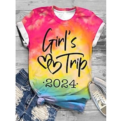 Women's T shirt Tee Heart Letter Valentine's Day Valentine's Day Weekend Yellow Print Short Sleeve Fashion Round Neck Regular Fit Summer Lightinthebox Women's T shirt Tee Heart Letter Valentine's Day Valentine's Day Weekend Yellow Print Short Sleeve Fashion Round Neck Regular Fit Summer Lightinthebox