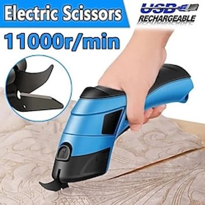 Electric Scissors Cloth Cutting Machine Lithium Charging Leather Sewing Tailor Scissor Tungsten Steel Blade Portable Hand Tool Lightinthebox