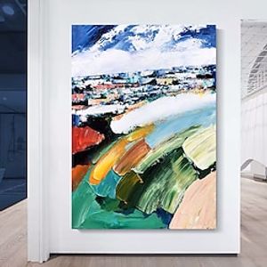 Mintura Handmade Abstract Texture Landscape Oil Paintings On Canvas Wall Art Decoration Modern Picture For Home Decor Rolled Frameless Unstretched Painting Lightinthebox