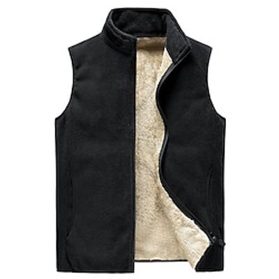 Autumn and Winter Velvet Vest Men's Solid Color Waistcoat Jacket Men's Lamb Velvet Vest Men's Thick and Warm Lightinthebox
