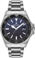 Beverly Hills Polo Club Men's Quartz Movement Watch, Analog Display and Metal Strap - BP3125X.390, Silver