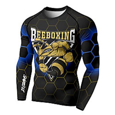 21Grams Men's Long Sleeve Compression Shirt Running Shirt Top Athletic Athleisure Spandex Quick Dry Moisture Wicking Breathable Fitness Gym Workout Running Active Training Exercise Sportswear Normal Lightinthebox