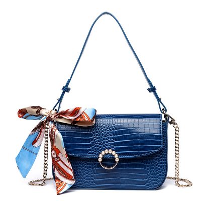 Fyor Textured Shoulder Bag Bfr 8 Blue