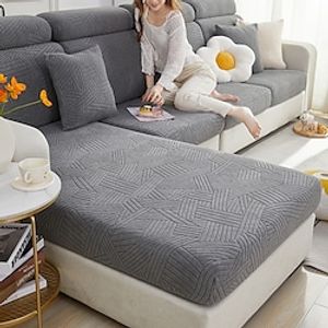 Stretch Sofa Cover Cushion Slipcover Couch Seat Furniture Protector for 3 or 4 Seater, L Sofa, Sectional, Armchair, Loverseat Soft with Elastic Bottom miniinthebox