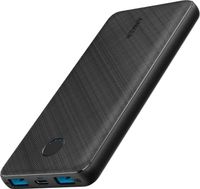 Anker 10000 mAh Power Core III 10K Slim And Powerful Portable Battery With Two USB-A Port Outputs And One USB-C PD Input 12 Watt Power Bank, Black - AN.A1247H11.BK (UAE Delivery Only)