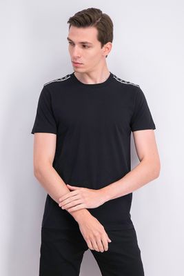 Mens Relaxed Crew Tee  Black
