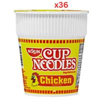 Nissin Cup Noodles Chicken - 60 Gm Pack Of 36 (UAE Delivery Only)