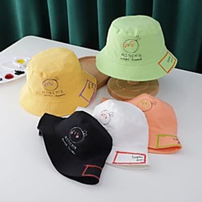 1pcs Kids  Toddler Unisex Sweet Birthday  Casual  Daily Wear Dinosaur  Rabbit Cartoon  Letter Stylish Cotton Hats  Caps White  Black  Yellow S Lightinthebox