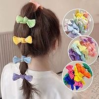 5 Pieces Toddler  Baby Girls' Active  Sweet Daily Solid Color Bow Polyester Hair Accessories Colorful  Brown  Rainbow One-Size Lightinthebox