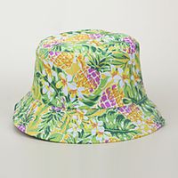 Men's Women's Fisherman Hat Hiking Cap 1 PCS Winter Outdoor Sunscreen Floral / Botanical Printing Cotton Green / Yellow BluePink White for Fishing Beach Camping / Hiking / Caving miniinthebox - thumbnail