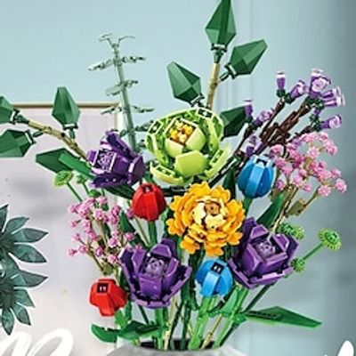 Compatible With Le-go Block Flower Assembly And Eternal Flower Diy Home Decoration For Girls As Holiday Gifts mother day Lightinthebox