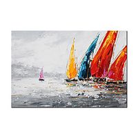 Oil Painting Hand Painted Horizontal Abstract Landscape Modern Rolled Canvas (No Frame) Lightinthebox - thumbnail