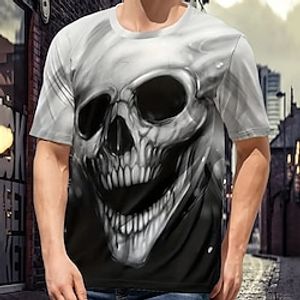 Men's T shirt Tee Graphic Skull Crew Neck Clothing Apparel 3D Print Outdoor Daily Short Sleeve Print Fashion Designer Vintage Lightinthebox