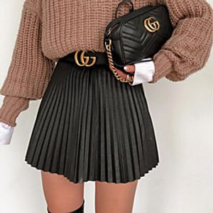 Women's Homecoming Weekend Party Streetwear Mini Skirts Solid Colored Pocket Khaki Black miniinthebox