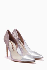 Pink & Silver Glitter Daria Pumps