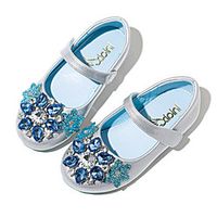girls snowflake rhinestones big kids soft bottom velcro princess shoes spring 2021 new factory wholesale children's shoes miniinthebox - thumbnail