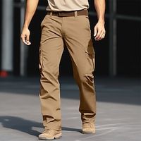 Men's Cargo Pants Cargo Trousers Trousers Hiking Pants Zipper Pocket Plain Comfort Wearable Casual Daily Holiday Fashion Black Blue Lightinthebox - thumbnail