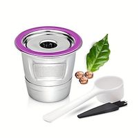 1pc Stainless Steel Coffee Capsules Coffee Filters Cup Reusable Refillable Coffee Capsule Cups Stainless Steel Coffee Filters Compataible For K-Duo Keurig Lightinthebox - thumbnail