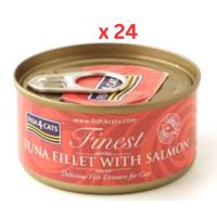 Fish4Cats Tuna Fillet with Salmon Wet Food For Cat - 24 X 70g