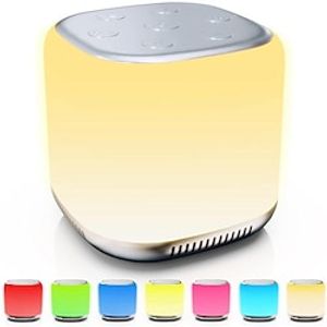 White Noise Machine Sound Machine for Baby Adults Kids Sleeping 34 Natural Soothing Sounds 7-Color Night Lights Timer  Memory Feature Portable Sleep Noise Maker for Home Office Travel miniinthebox