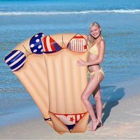 Inflatable Bikini Shape Lounger Inflatable Water Toys Pool Fun Swimming Float Mattress Air Bed