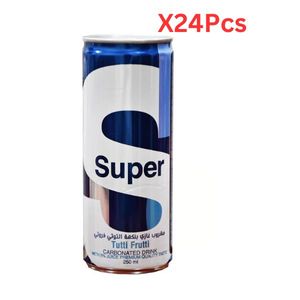 Super Tutti Frutti Carbonated Drink - 250ML X 24Pcs