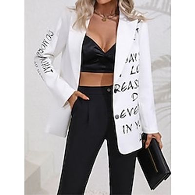Women's Blazer Formal Business Office Blazer Suit Spring Casual Jacket Summer Long Sleeve Fall Lightinthebox