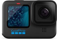 GoPro HERO 11 HyperSmooth Action Camera, 27MP with Improved Performance, 5.3K60/2.7K240 Video, Wi-Fi & Bluetooth Connectivity, 1720mAh Capacity Rechargeable Battery, Black