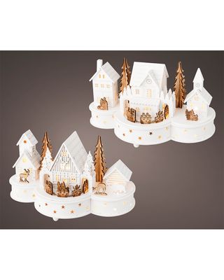 Kaemingk Decoris LED House with Rotating Effect Battery Operated Assorted 1 Piece