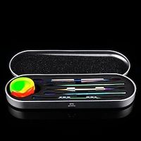 Smoking Oil Spoon Accessories 6in1 Set Silicone Box Stainless Steel Pipe-Oil Spoon Cigarette Cream Spoons Smoke Tools Cigarettes Digging Oils Cleaning Tool Lightinthebox - thumbnail