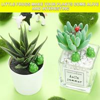 50Pcs Mini Frogs Garden Decor Mini Resin Frog, Tiny Green Frog Figurines, Plastic Frogs Miniature Animals Home Decoration Fairy Garden Decor Dollhouse DIY Crafts Lightinthebox