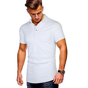 Men's T shirt Solid Colored Short Sleeve Daily Tops Basic White Black Blue miniinthebox