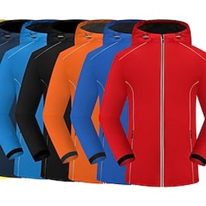 Men's Women's Hoodie Jacket Winter Outdoor Waterproof Windproof Jacket Hoodie Sapphire Kong Lan Yellow Orange Red Lightinthebox