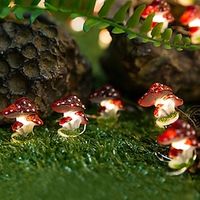 Mushroom LED Copper Wire Light String Easter Courtyard Decorative Light Christmas Creative Mini Mushroom Colorful Light Lightinthebox