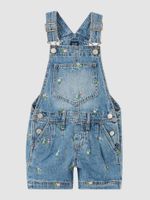 Kids Floral Shortalls - thumbnail