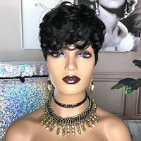 Short Human Hair Pixie Cut Wigs for Black Women Human Hair Wig Lightinthebox